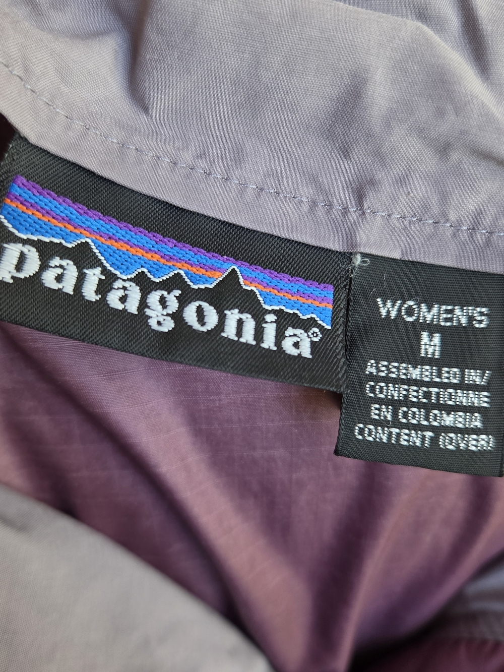 Vtg Patagonia Womens Lightweight Jacket Windbreaker Zip Up Purple Gray Size M - Picture 6 of 10